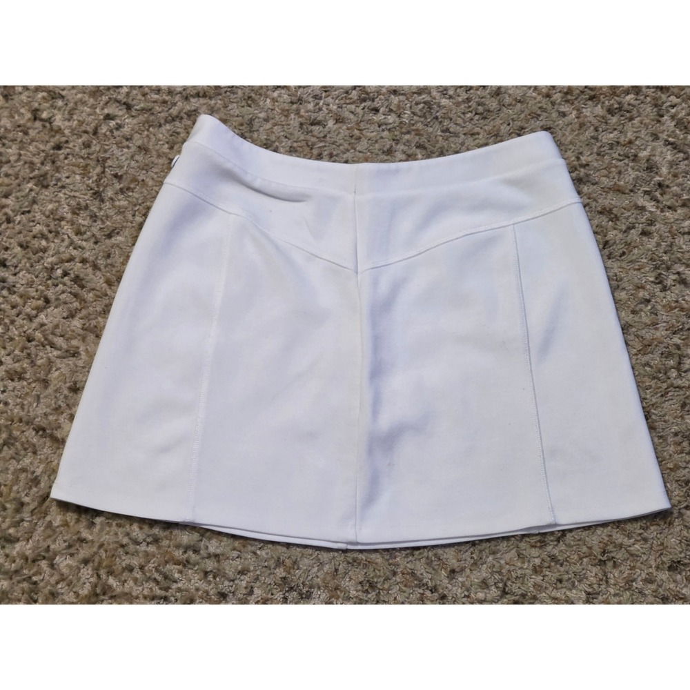 Hunter Athletic Mini Skirt Women's Size Medium White Side Zip